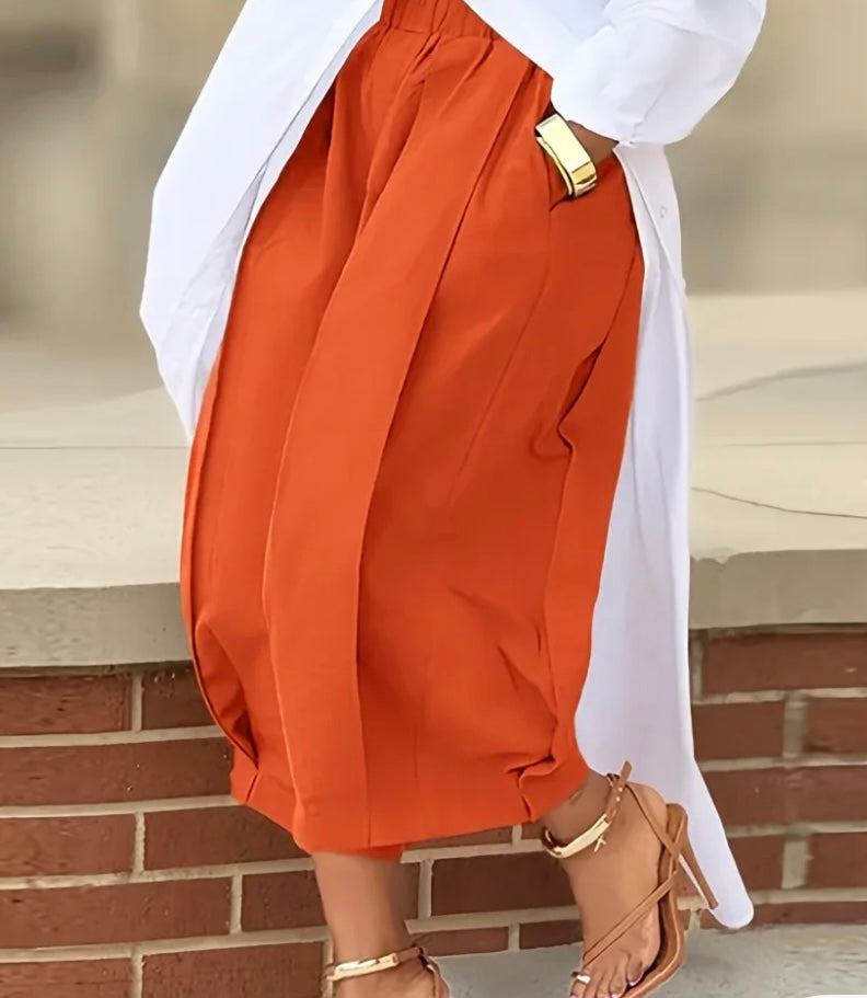 Orange Capri Pants