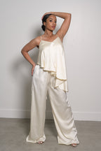 Satin Asymmetrical Tank Top