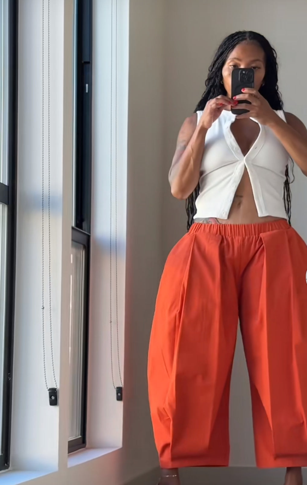 Orange Capri Pants