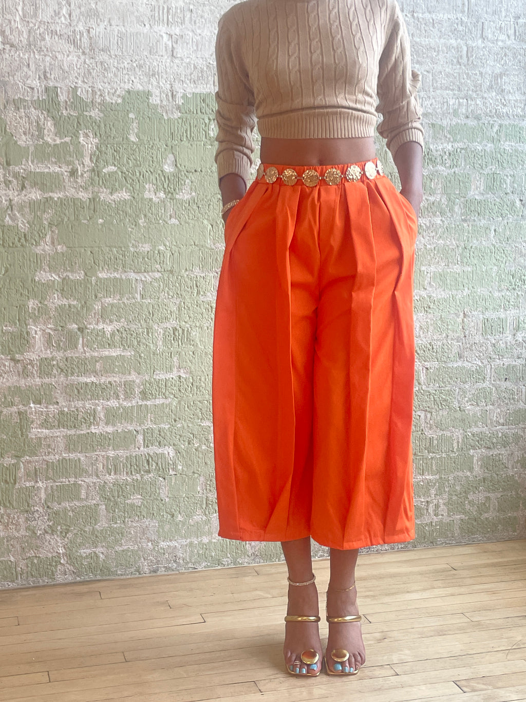 Orange Capri Pants