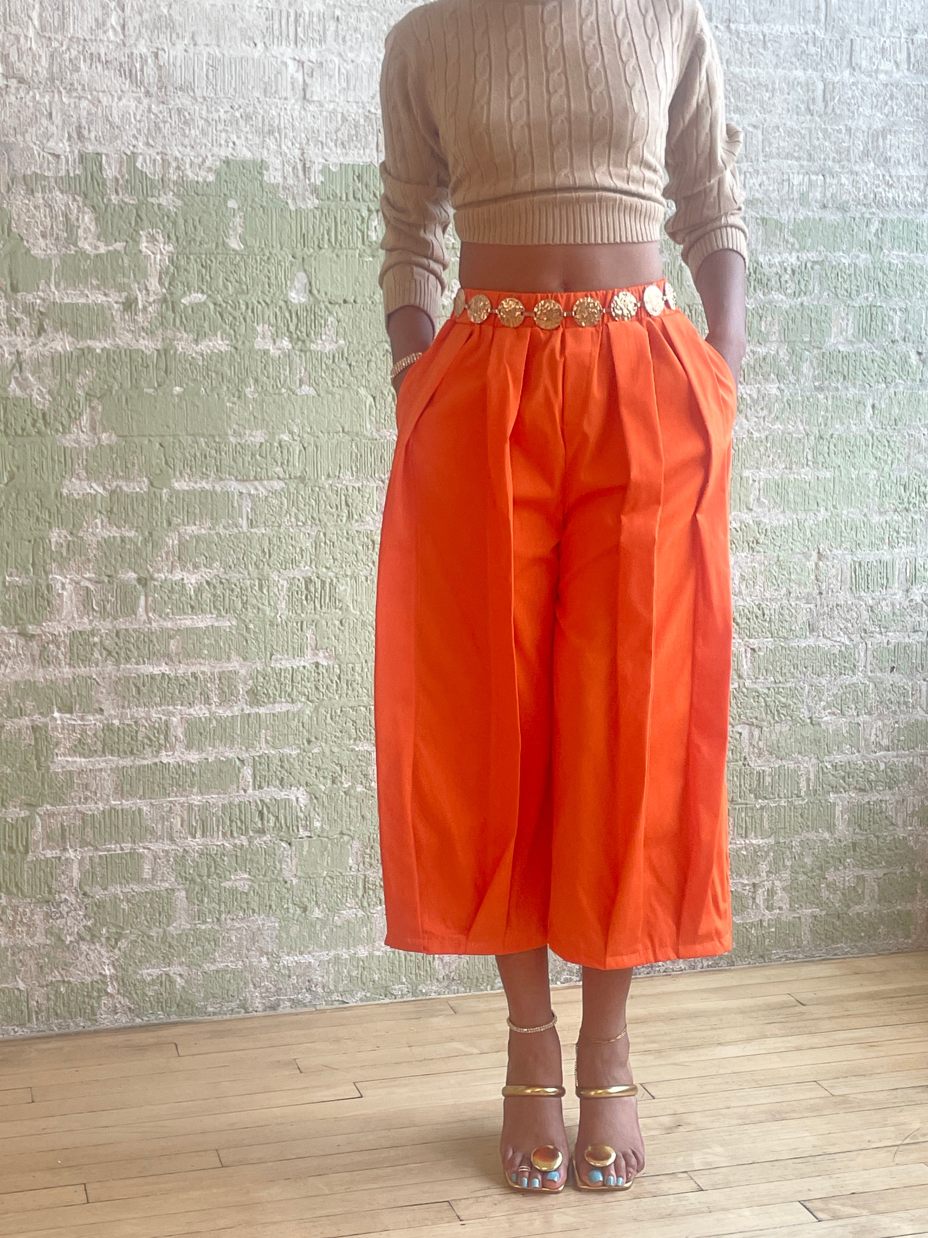 Orange Capri Pants