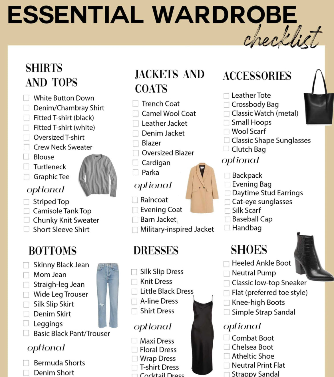 Wardrobe Shopping List