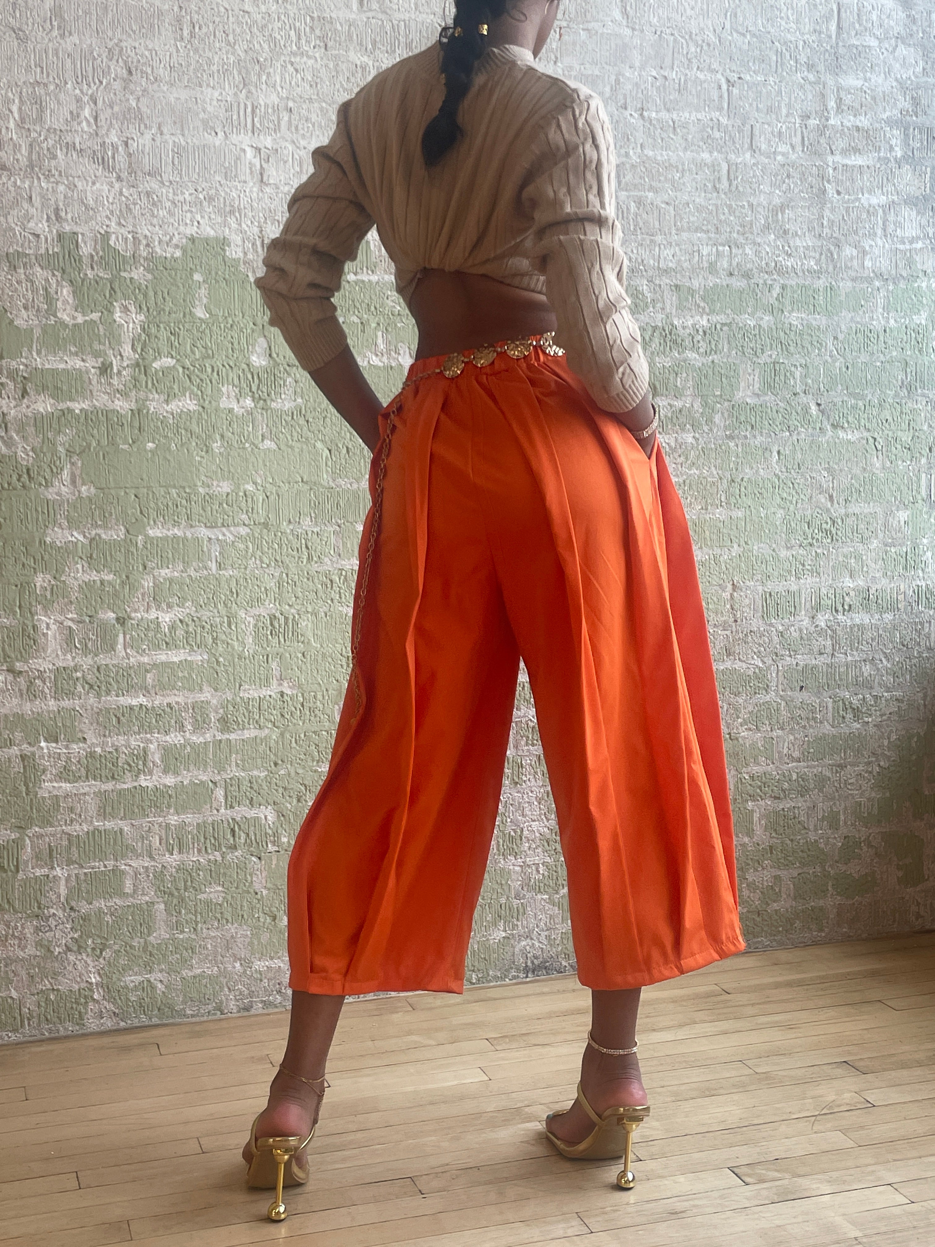 Orange Capri Pants