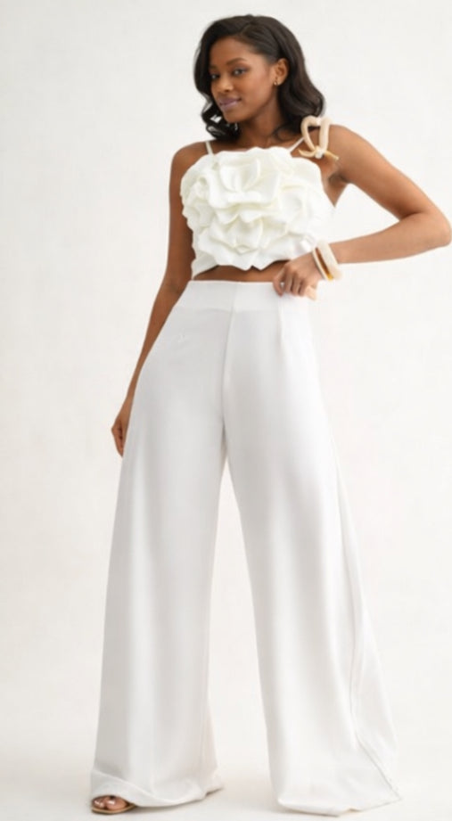 White Palzoo Pants