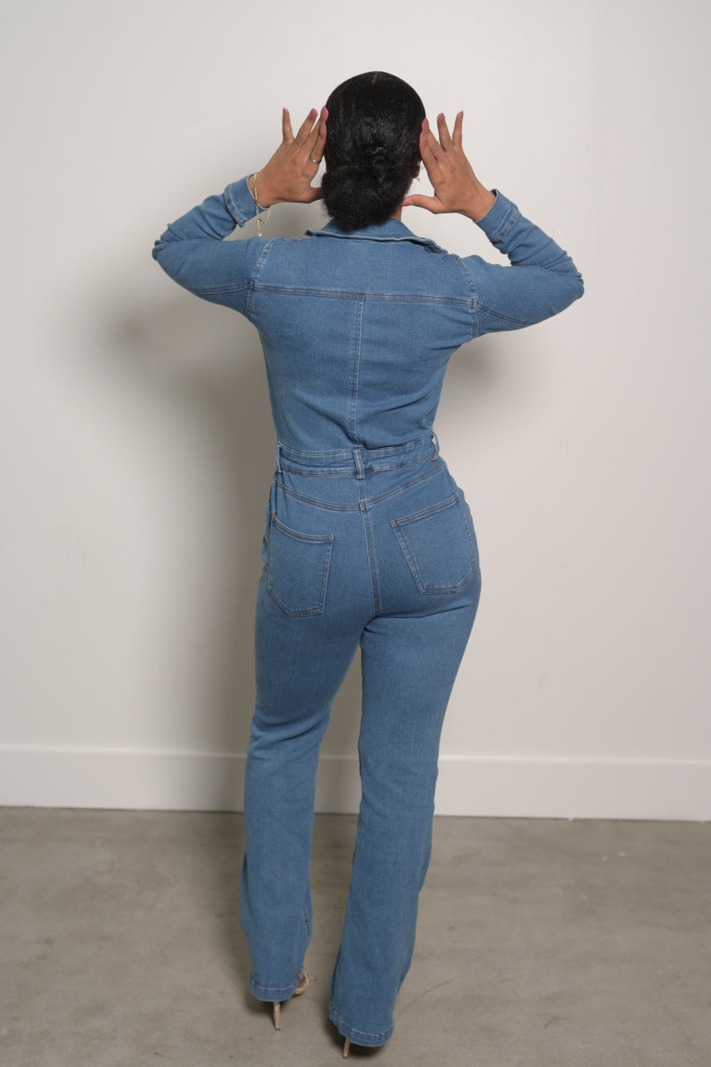 Denim Button Down Jumpsuit