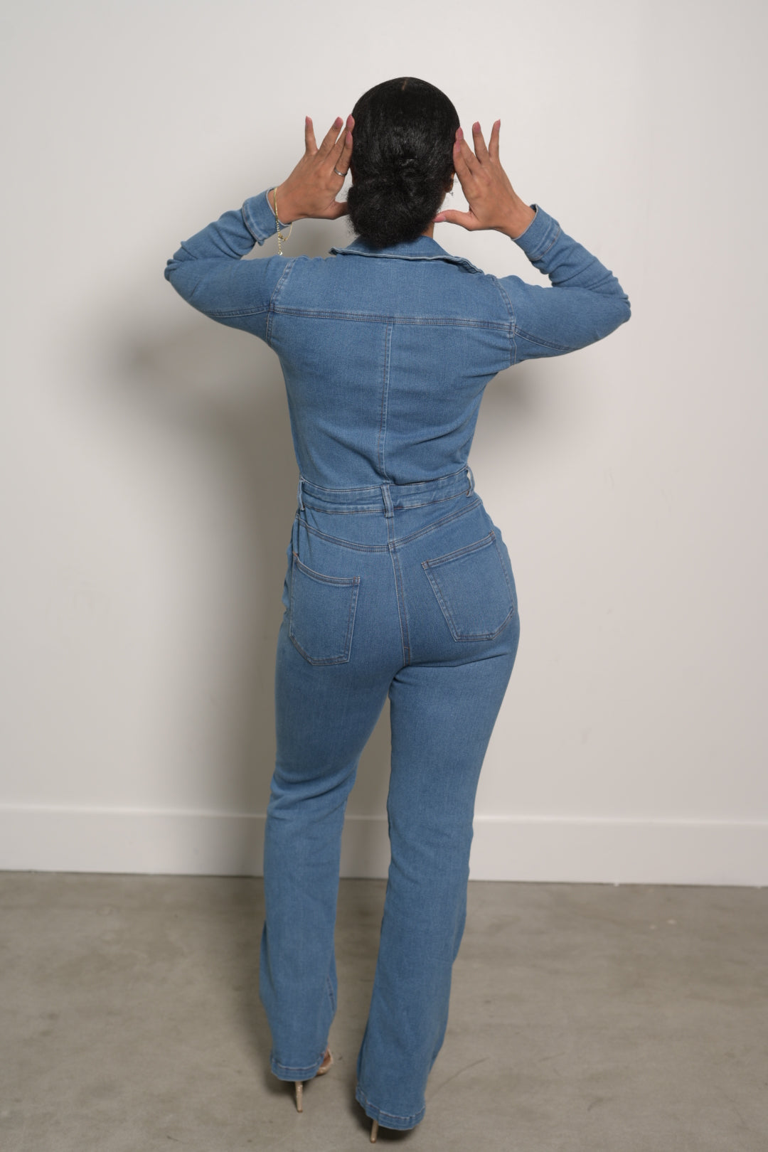 Denim Button Down Jumpsuit