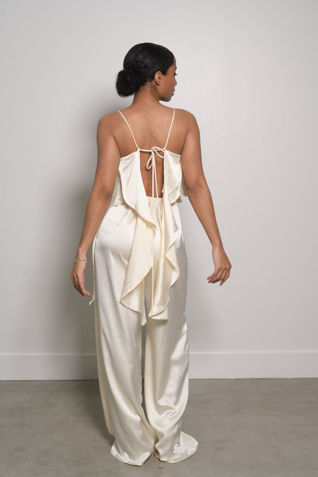 Satin Asymmetrical Tank Top