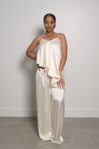Satin Asymmetrical Tank Top