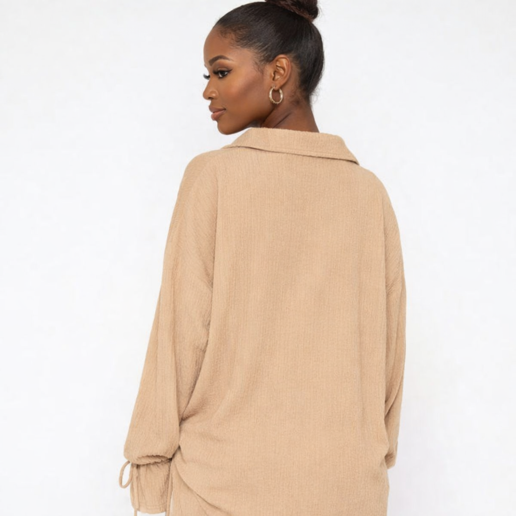 Beige Button Down Top