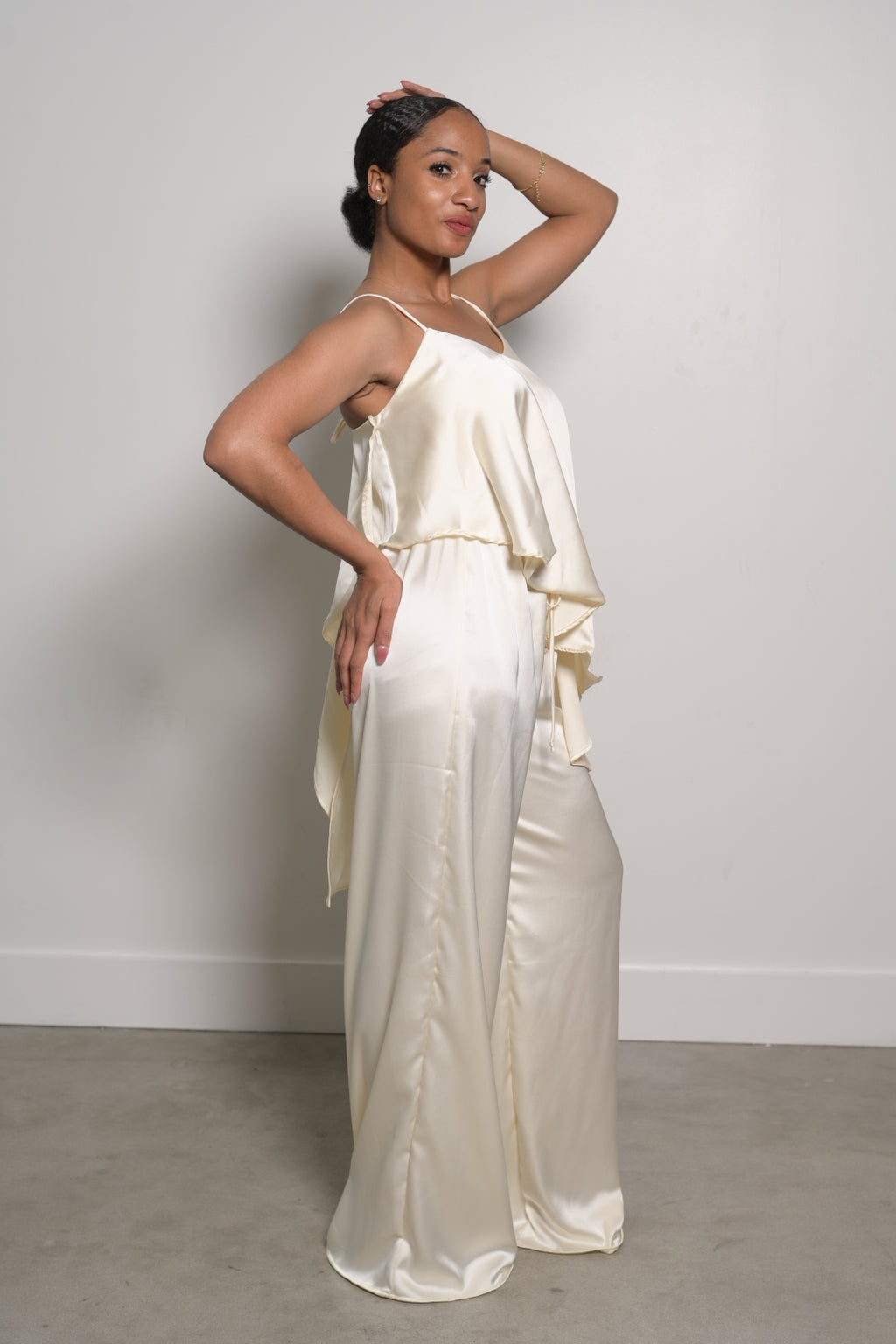 Satin Asymmetrical Tank Top
