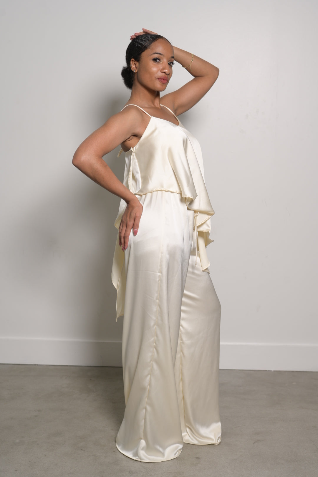 Satin Asymmetrical Tank Top