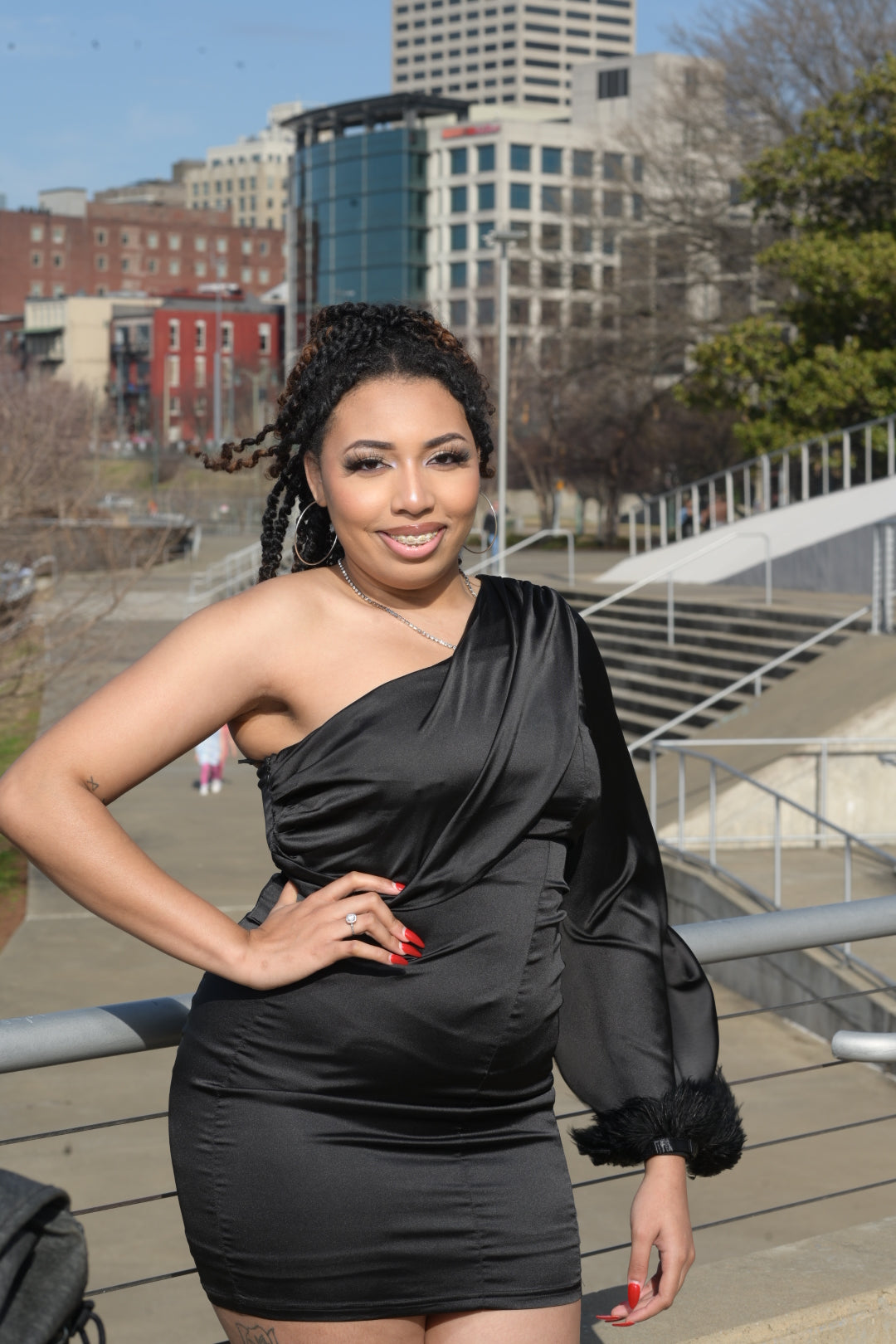 Black Cold Shoulder Dress