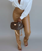 Peanut Butter Leather Pants